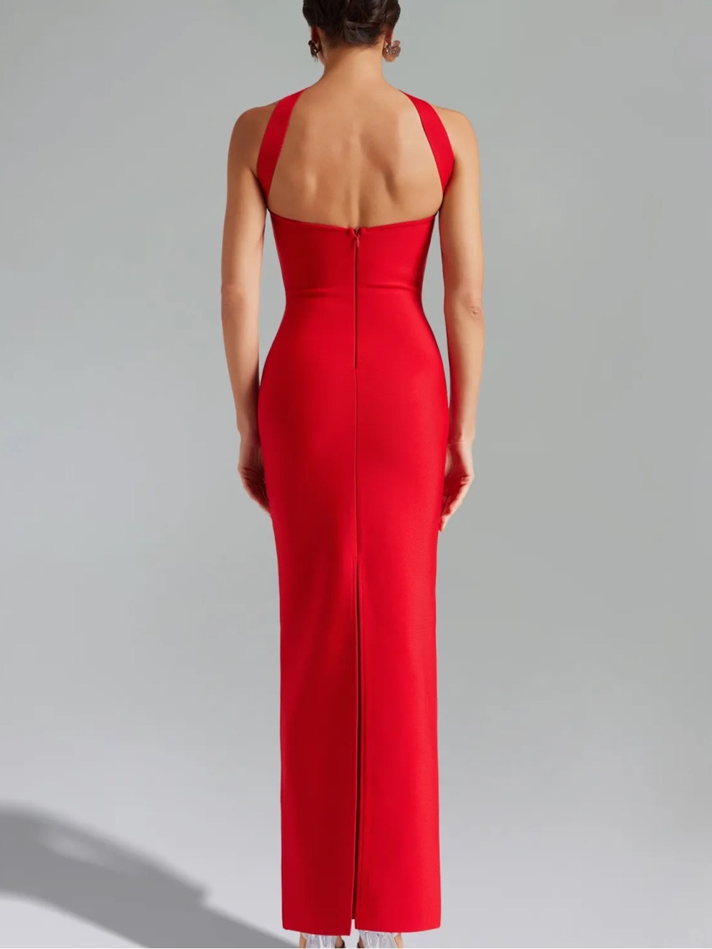 Red long dress - Picture 3 of 6